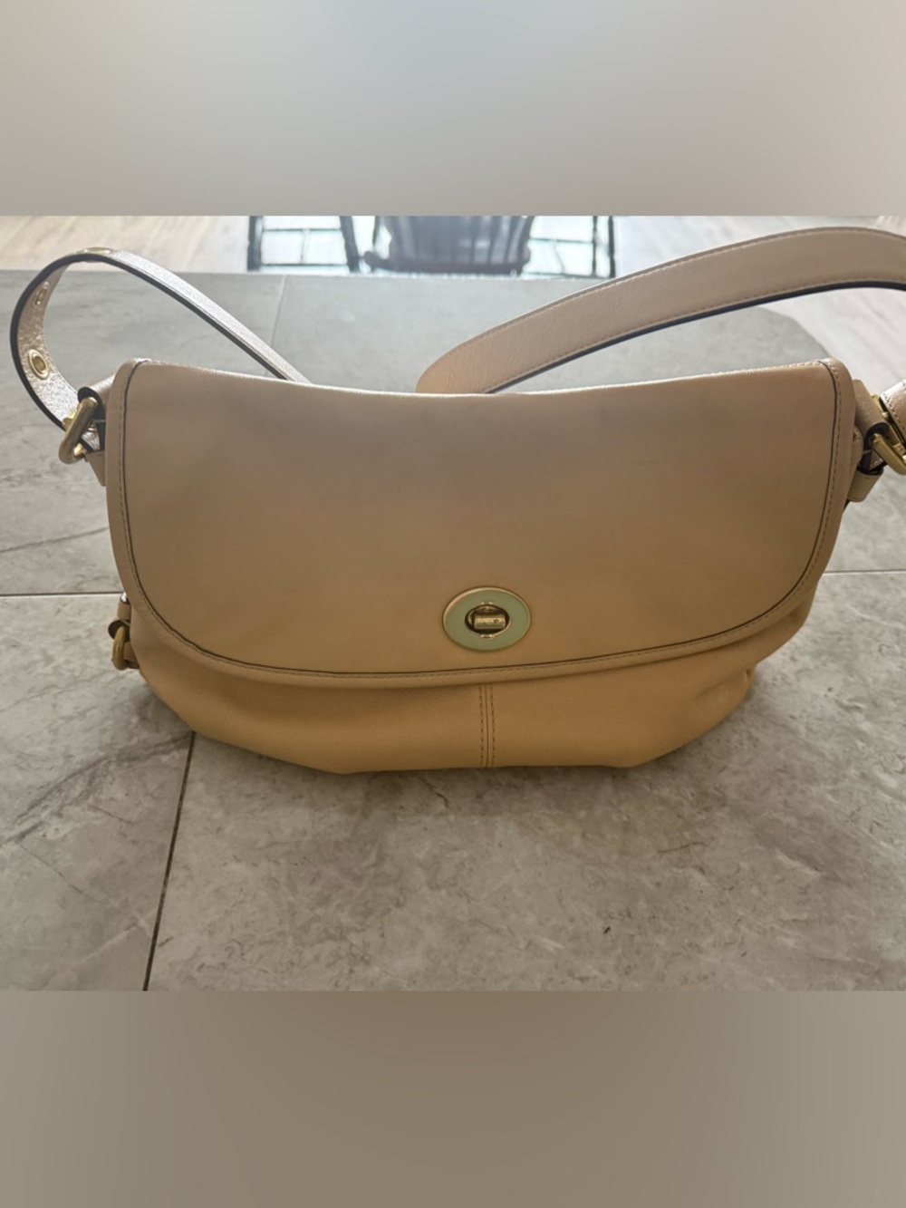 Coach Legacy Crossbody Tan Leather Flap-Top Handbag